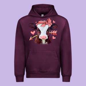 Valentines Day Baby Calf Urban Hoodie Designed By Jasminsmagicworld