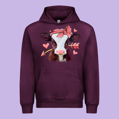 Valentines Day Baby Calf Urban Hoodie Designed By Jasminsmagicworld