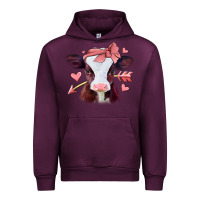 Mauve Wine valentines day baby calf Urban Hoodie - Jasminsmagicworld