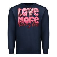 Navy love more worry less Premium Sweatshirt - RanaPortraitStore
