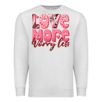 Oatmeal Heather love more worry less Premium Sweatshirt - RanaPortraitStore