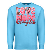 Ocean Blue love more worry less Premium Sweatshirt - RanaPortraitStore