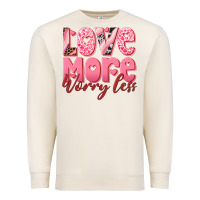 Sandshell love more worry less Premium Sweatshirt - RanaPortraitStore