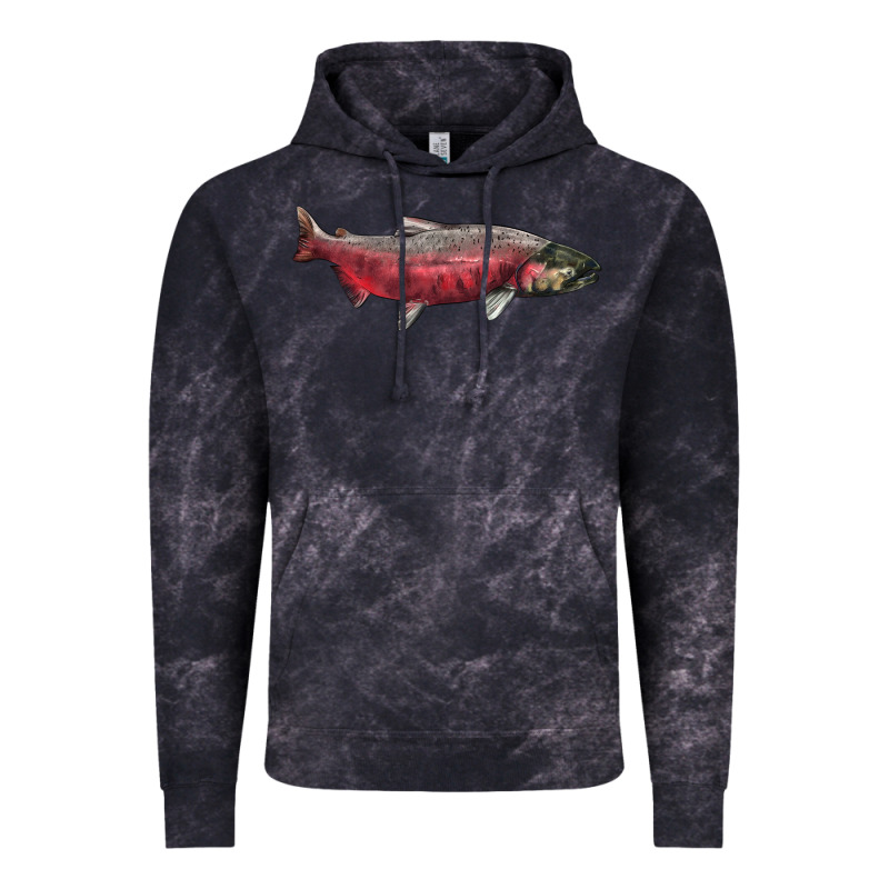 Chinook Salmon Fish Illustrations Vintage Hoodie by LillyAllenDesigns | Teevron