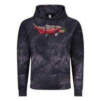 Cloud Black Chinook Salmon Fish Illustrations Vintage Hoodie - LillyAllenDesigns