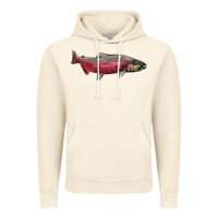 Vintage Artic Chinook Salmon Fish Illustrations Vintage Hoodie - LillyAllenDesigns
