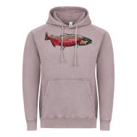 Vintage Zinc Chinook Salmon Fish Illustrations Vintage Hoodie - LillyAllenDesigns