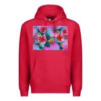 Cardinal Flower Hummingbird Premium Hoodie - Artiststas