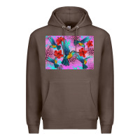 Coffee Flower Hummingbird Premium Hoodie - Artiststas