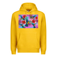 Lemon Flower Hummingbird Premium Hoodie - Artiststas