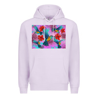 Lilac Flower Hummingbird Premium Hoodie - Artiststas
