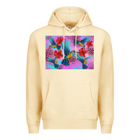Pina Colada Flower Hummingbird Premium Hoodie - Artiststas
