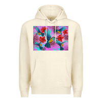 Sandshell Flower Hummingbird Premium Hoodie - Artiststas