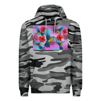 Slate Camo Flower Hummingbird Premium Hoodie - Artiststas