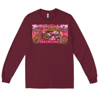 Burgundy Howdy Valentine Long Sleeve Tee - CowhideDigitalArt