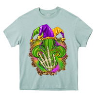 Arona Mardi Gras with skeleton hand Heavy Core Tee - HowdyJamesFarm