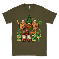 Army Green St. Patrick's Bad and boozy with gnome Classic Tee - HowdyJamesFarm