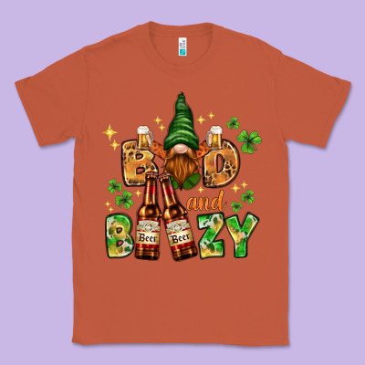 St. Patrick's Bad And Boozy With Gnome Classic Tee Designed By Howdyjamesfarm
