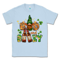 Dusty Blue St. Patrick's Bad and boozy with gnome Classic Tee - HowdyJamesFarm