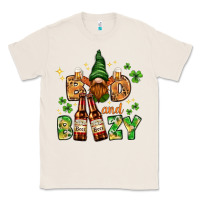 Natural St. Patrick's Bad and boozy with gnome Classic Tee - HowdyJamesFarm