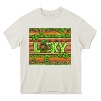 Cream st Patricks lucky gnome Heavy Core Tee - Jasminsmagicworld