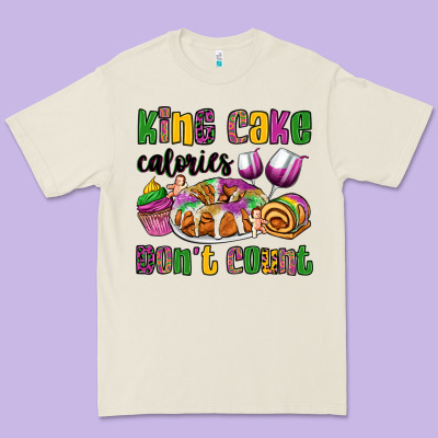 King Cake Calories Don't Count Mardi Gras Premium Tee Designed By Oliviacreatesart