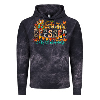 Cloud Black Thankful Blessed Kind Of Mess Vintage Hoodie - CowhideDigitalArt