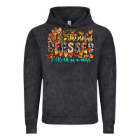 Vintage Black Thankful Blessed Kind Of Mess Vintage Hoodie - CowhideDigitalArt