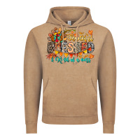 Vintage Coffee Thankful Blessed Kind Of Mess Vintage Hoodie - CowhideDigitalArt
