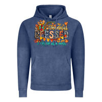 Vintage Denim Thankful Blessed Kind Of Mess Vintage Hoodie - CowhideDigitalArt