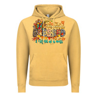 Vintage Mustard Thankful Blessed Kind Of Mess Vintage Hoodie - CowhideDigitalArt