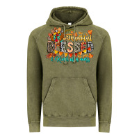 Vintage Olive Thankful Blessed Kind Of Mess Vintage Hoodie - CowhideDigitalArt