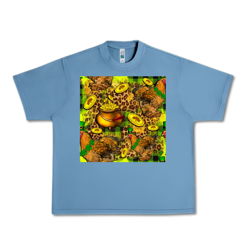 St. Patrick's Chicken With Pot Of Gold Urban Heavy Tee by FaDigitalArtStudio | Teevron