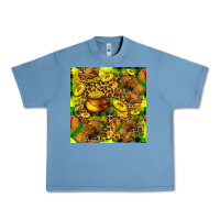 Pebble Blue St. Patrick's Chicken With Pot Of Gold Urban Heavy Tee - FaDigitalArtStudio