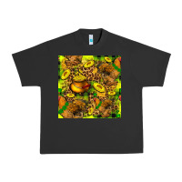 Pigment Black St. Patrick's Chicken With Pot Of Gold Urban Heavy Tee - FaDigitalArtStudio