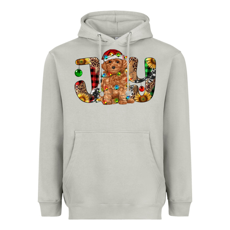 Toy Poodle Christmas Joy Heavyweight Hoodie by RanaPortraitStore | Teevron