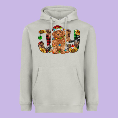 Toy Poodle Christmas Joy Heavyweight Hoodie Designed By Ranaportraitstore