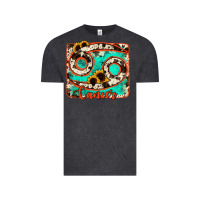 Vintage Black cancer turquoise cowhide Vintage Tee - RanaPortraitStore