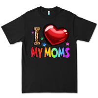 Black i love my moms Premium Tee - OliviaCreatesArt