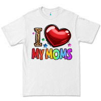 White i love my moms Premium Tee - OliviaCreatesArt