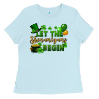 Baby Blue Let the shenanigans begin St. Patricks Day Ladies Tee - FaDigitalArtStudio