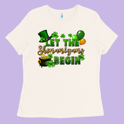 Let The Shenanigans Begin St. Patricks Day Ladies Tee Designed By Fadigitalartstudio