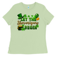 Matcha Let the shenanigans begin St. Patricks Day Ladies Tee - FaDigitalArtStudio