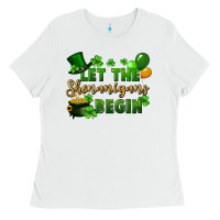 White Let the shenanigans begin St. Patricks Day Ladies Tee - FaDigitalArtStudio