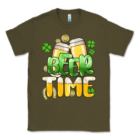 Army Green St.Patrick's Beer time Classic Tee - HowdyJamesFarm