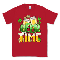 Red St.Patrick's Beer time Classic Tee - HowdyJamesFarm