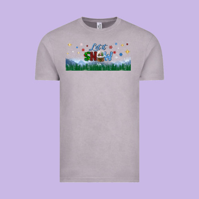 Let It Snow Libbey Glass Vintage Tee Designed By Bundleandbundleshop