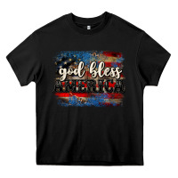 Black God bless America  4th of July Heavy Core Tee - CowGirlArtShop