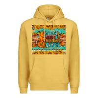 Antique Gold Autumn leaves and pumpkin please Premium Hoodie - Artiststas