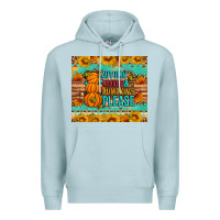 Blue Mist Autumn leaves and pumpkin please Premium Hoodie - Artiststas